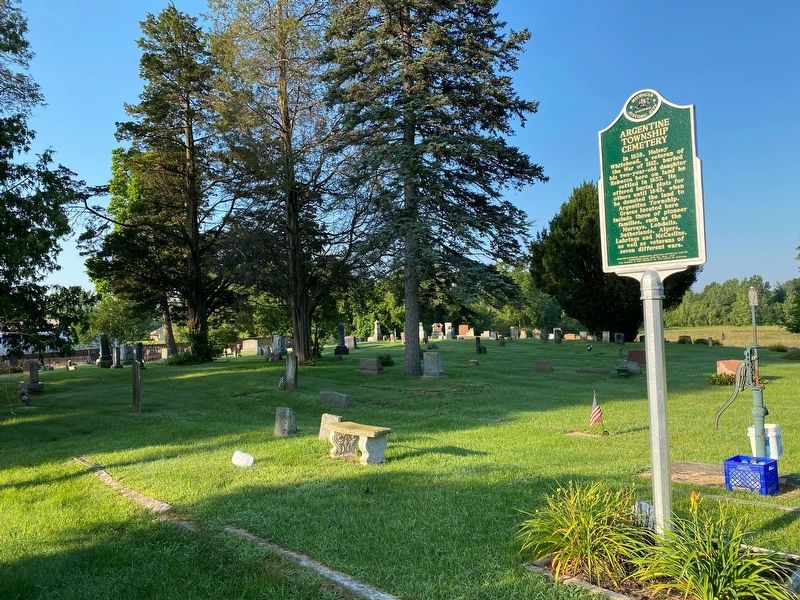 Argentine Township Cemetery Marker image. Click for full size.