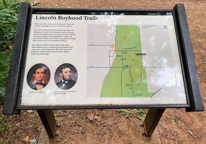 Lincoln Boyhood Trails Marker image. Click for full size.