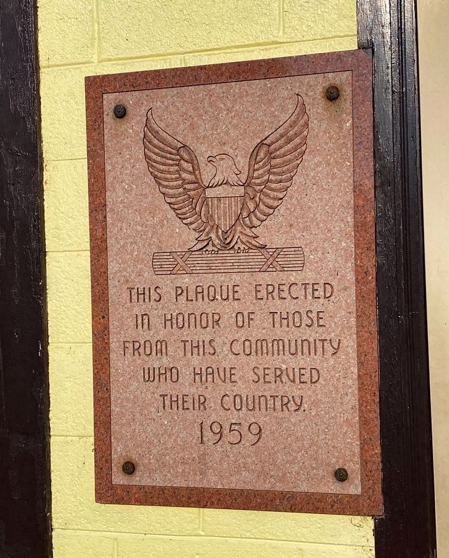 Byron Veterans Plaque Marker image. Click for full size.