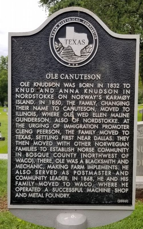 Ole Canuteson Marker image. Click for full size.