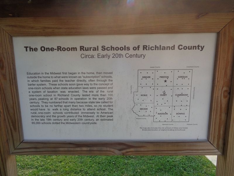 Historic McsBurg School / The One-Room Rural Schools of Richland County Marker image. Click for full size.