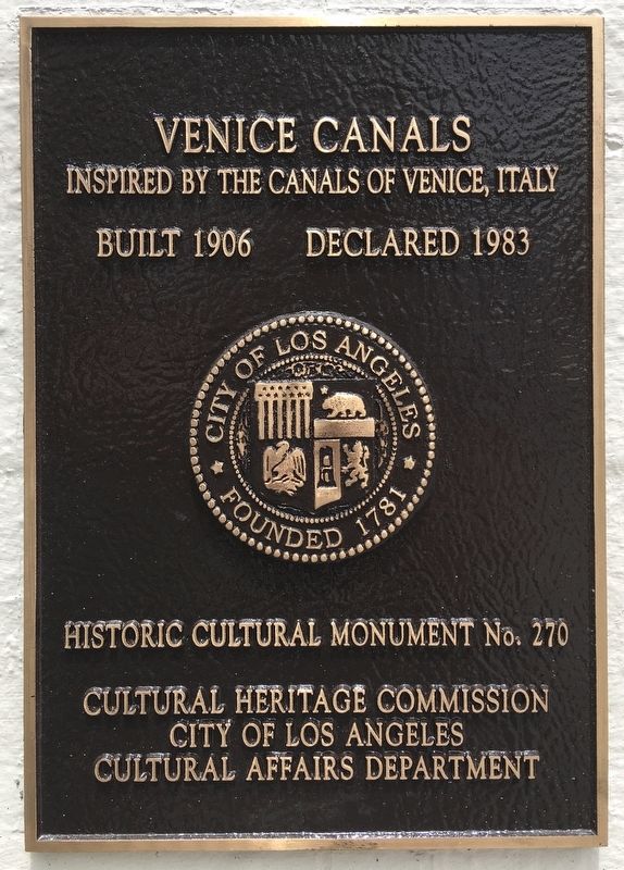 Venice Canals Marker image. Click for full size.