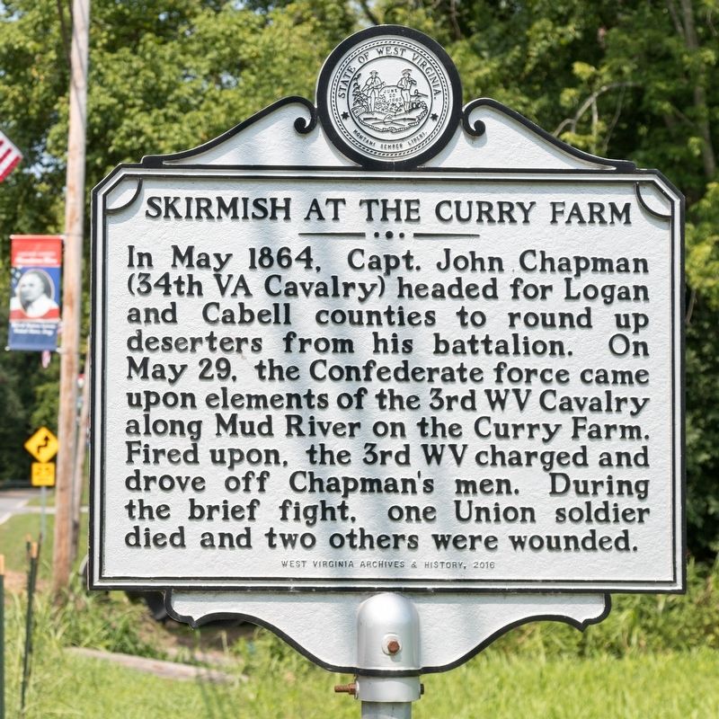 Skirmish at the Curry Farm Marker image. Click for full size.