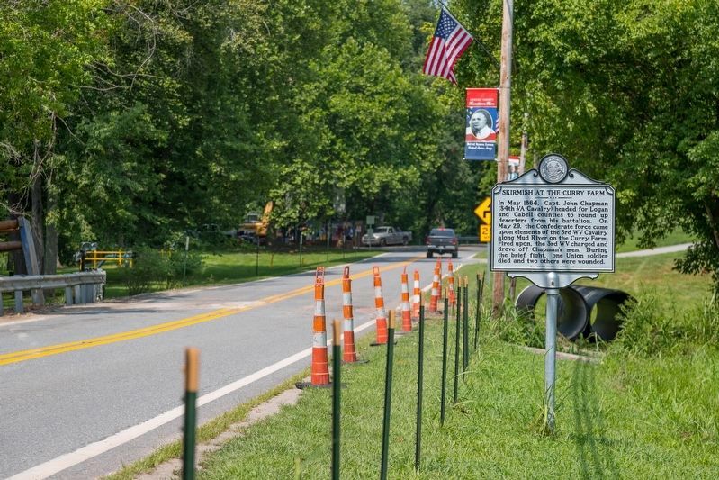 Skirmish at the Curry Farm Marker image. Click for more information.