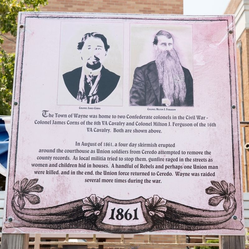 Wayne Was Home to Two Confederate Colonels Marker image. Click for full size.