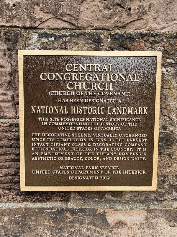Central Congregational Church Marker image. Click for full size.