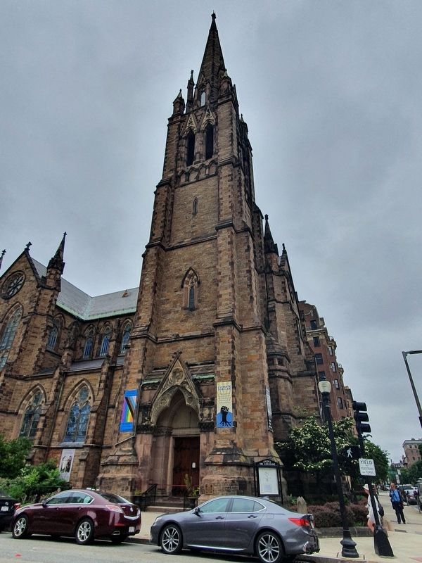 Central Congregational Church and Marker image. Click for full size.