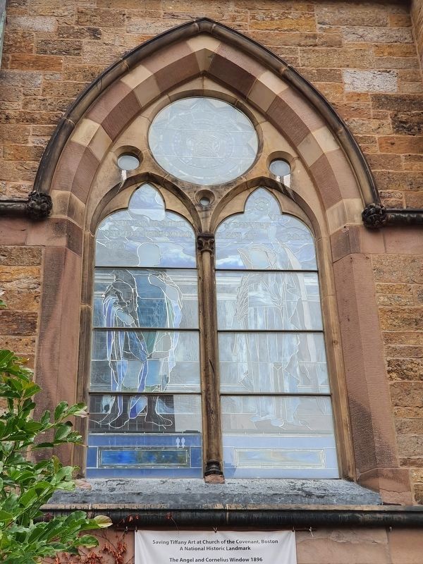 A Tiffany and Co. work of stained glass at the Central Congregational Church image. Click for full size.