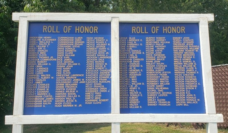 Roll Of Honor Marker image. Click for full size.