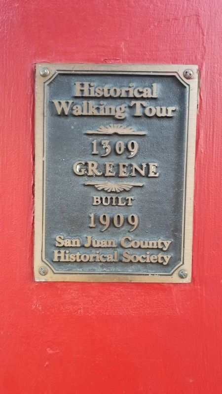 1309 Greene Marker image. Click for full size.