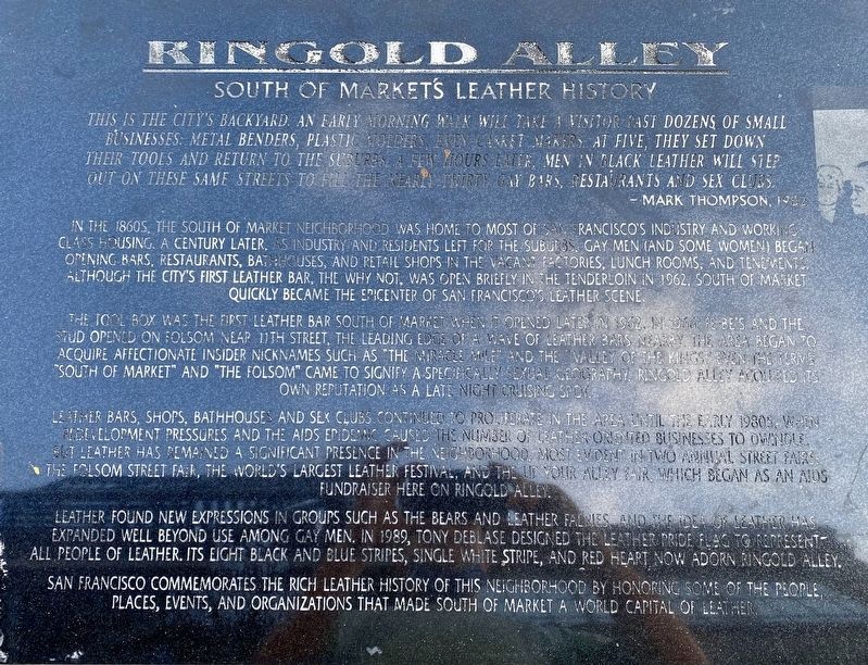 Ringold Alley Marker <i>(text only)</i> image. Click for full size.