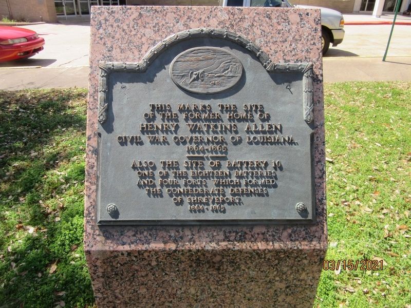 Henry Watkins Allen/Battery 10 Marker image. Click for full size.