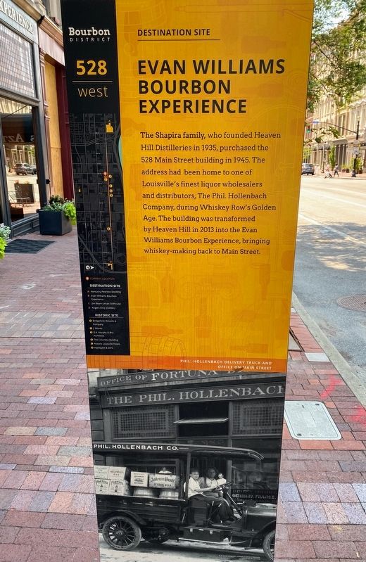 Evan Williams Bourbon Experience Marker Front. Click for full size. Evan Williams Bourbon Experience Marker Front image. Click for full size.
