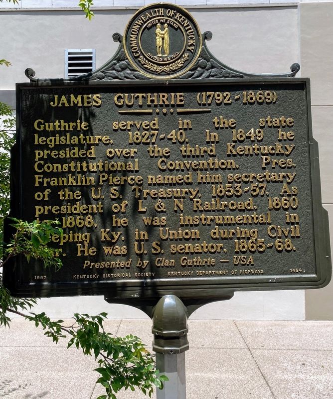 James Guthrie (1792-1869) Marker Rear image. Click for full size.