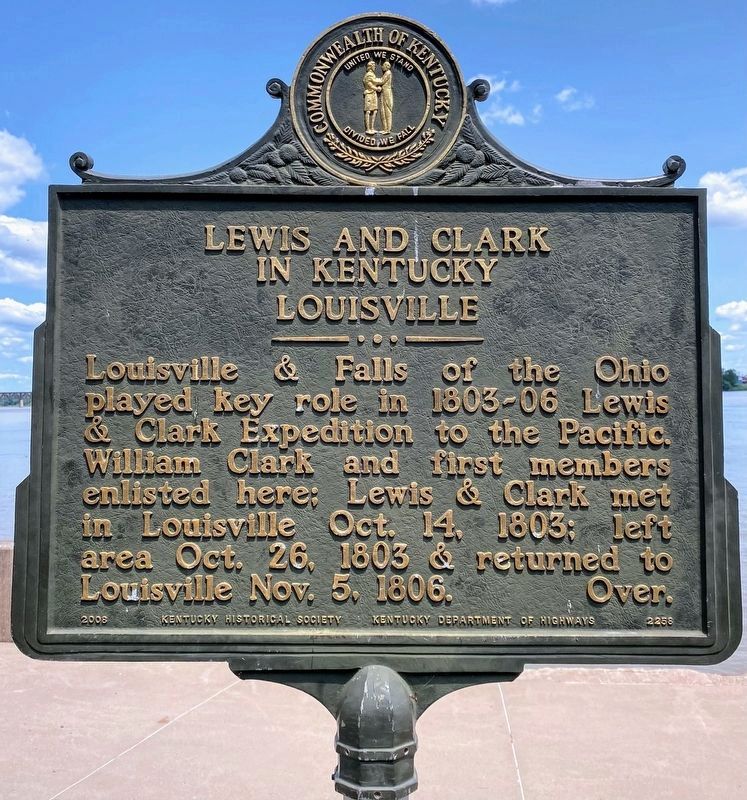 William Clark (1770-1838) / Lewis And Clark In Kentucky Louisville Marker image. Click for full size.