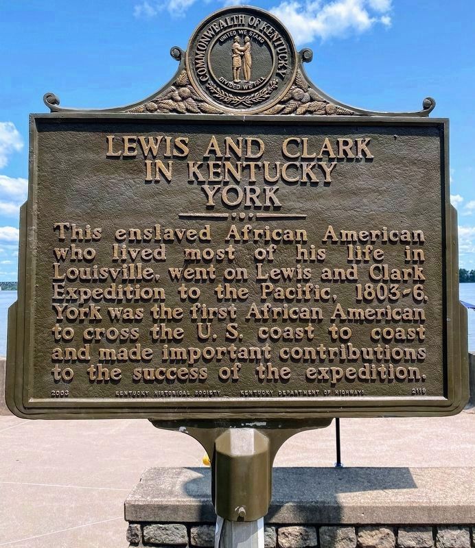 Lewis and Clark in Kentucky side of the marker image. Click for full size.