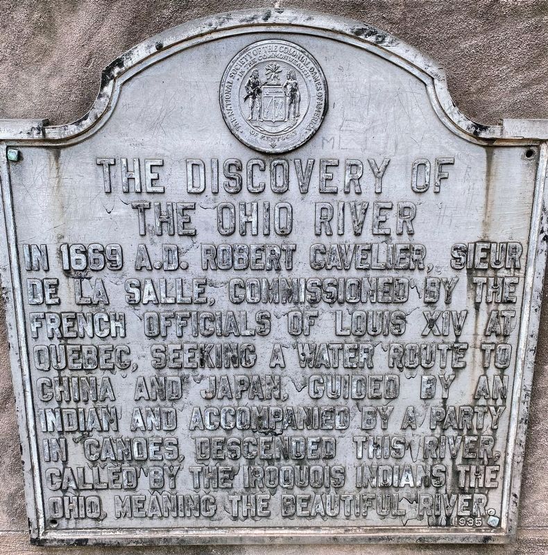 The Discovery of the Ohio River Marker image. Click for full size.