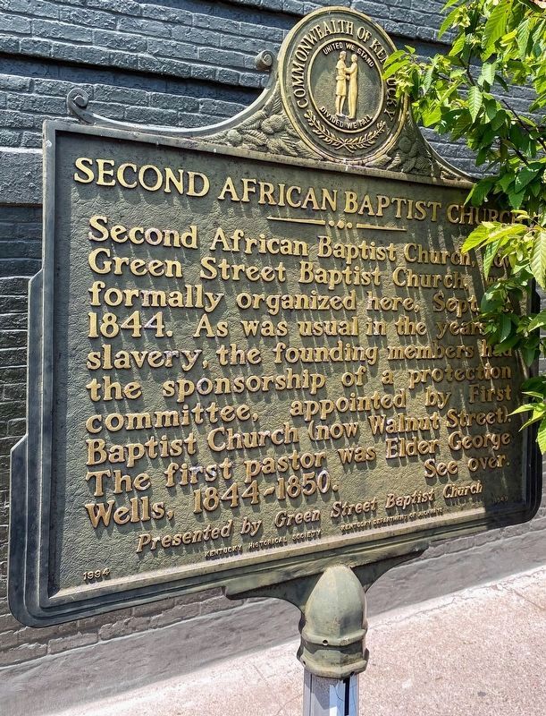 Second African Baptist Church Marker. Click for full size. Second African Baptist Church Marker image. Click for full size.