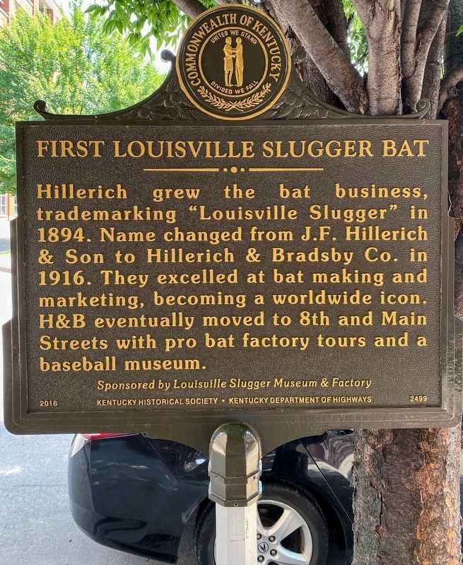 First Louisville Slugger Bat Marker image. Click for full size.