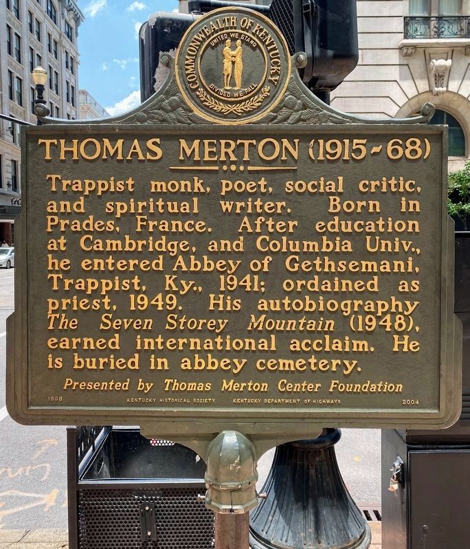 Thomas Merton - (1915-68) / A Revelation Marker. Click for full size. Thomas Merton - (1915-68) / A Revelation Marker image. Click for full size.