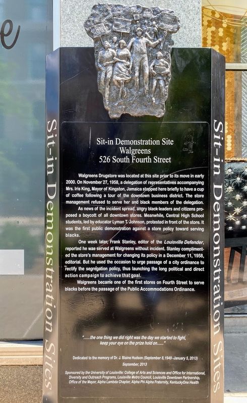Sit-in Demonstration Site Marker image. Click for full size.