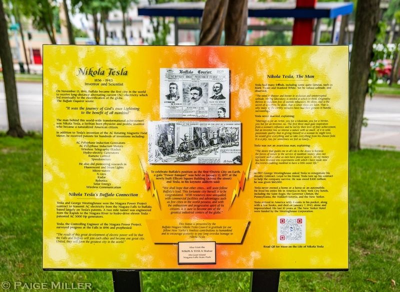 Nikola Tesla Marker. Click for full size. Nikola Tesla Marker image. Click for full size.