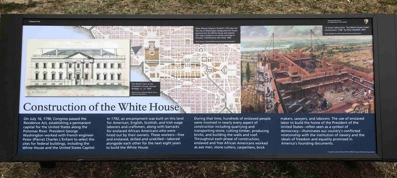 Construction of the White House Marker image. Click for full size.