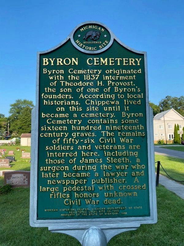 Byron Cemetery Marker image. Click for full size.