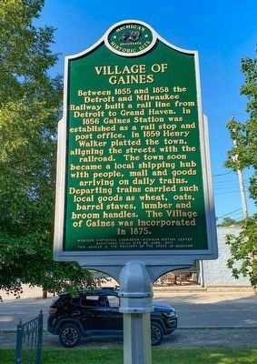 Village Of Gaines Marker image. Click for full size.