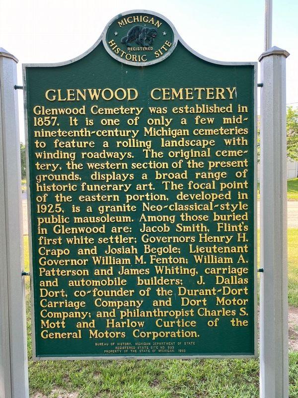 Glenwood Cemetery Marker image. Click for full size.