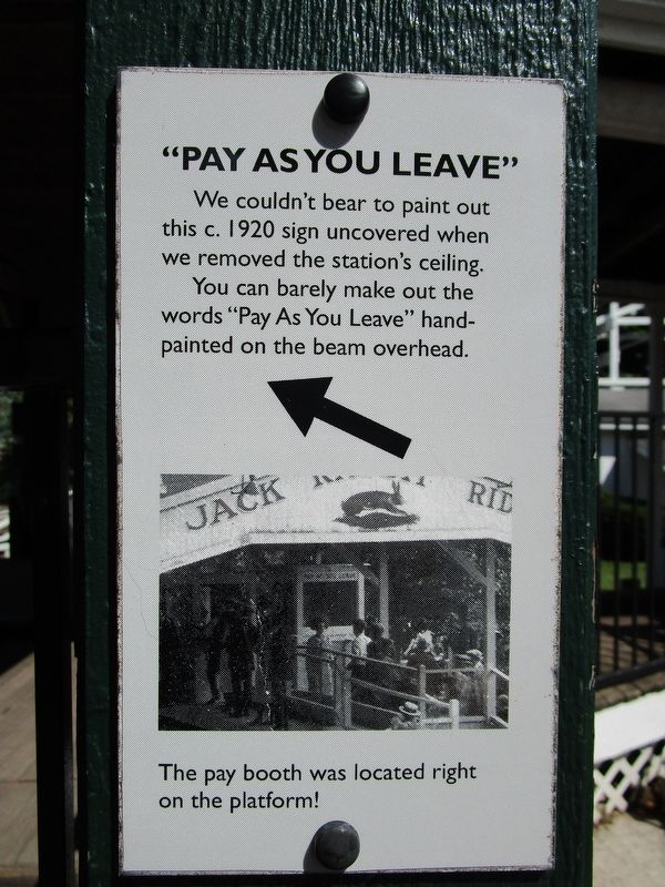 "Pay As You Leave" Marker. Click for full size. "Pay As You Leave" Marker image. Click for full size.