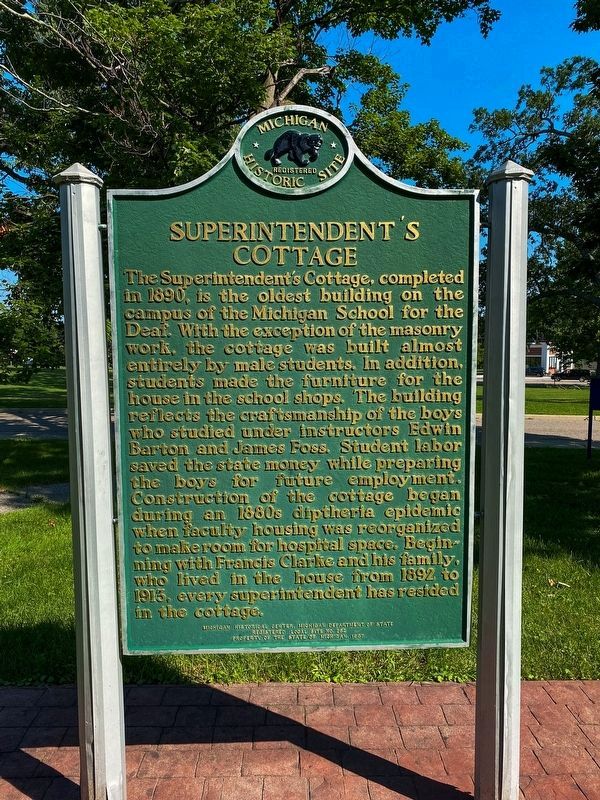 Superintendent's Cottage Marker image. Click for full size.