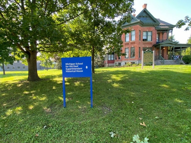 Michigan School for the Deaf / Superintendent's Cottage Marker. Click for full size. Michigan School for the Deaf / Superintendent's Cottage Marker image. Click for full size.
