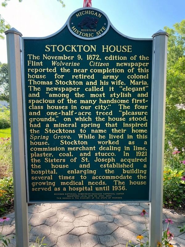 Stockton House Marker image. Click for full size.