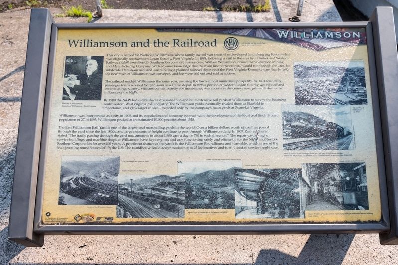 Williamson and the Railroad Marker image. Click for full size.