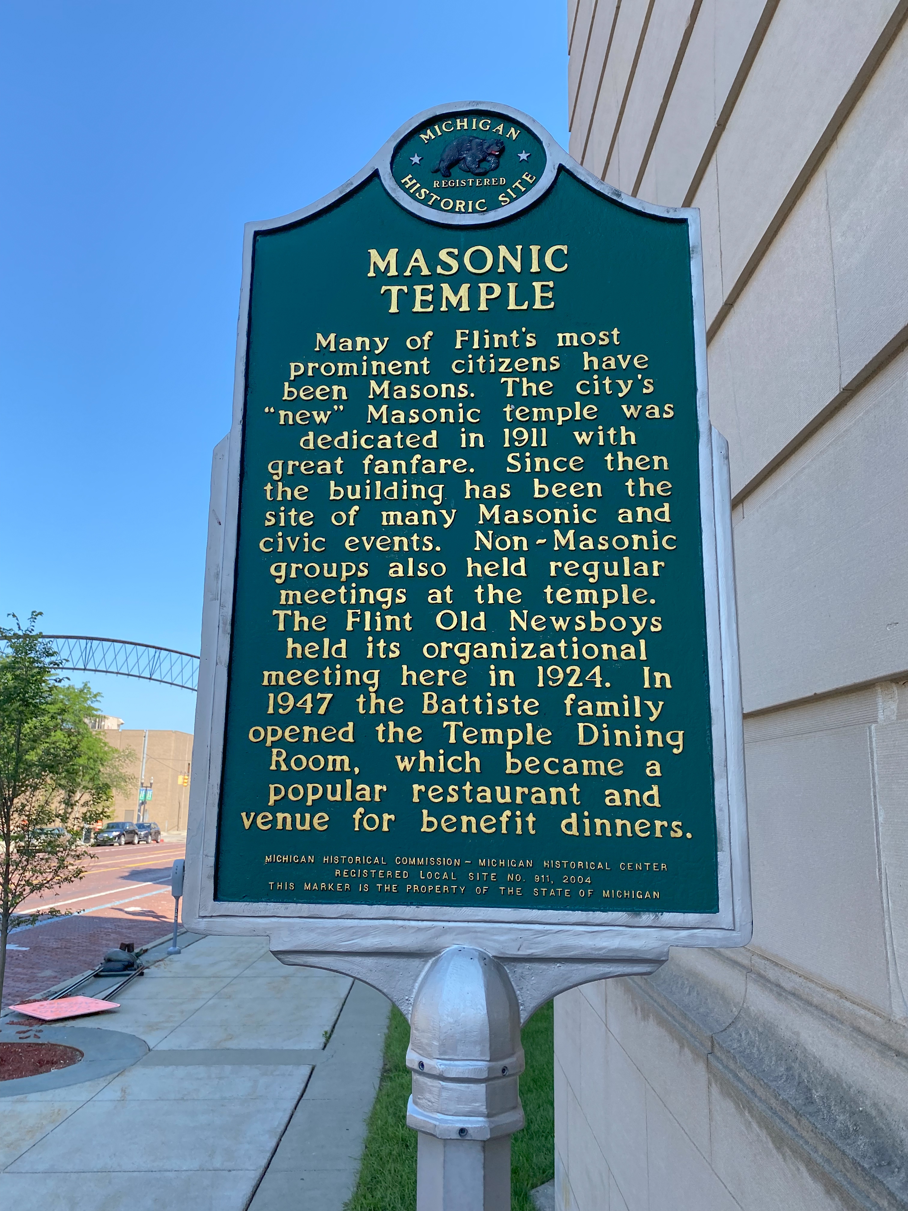 Masonic Temple Marker