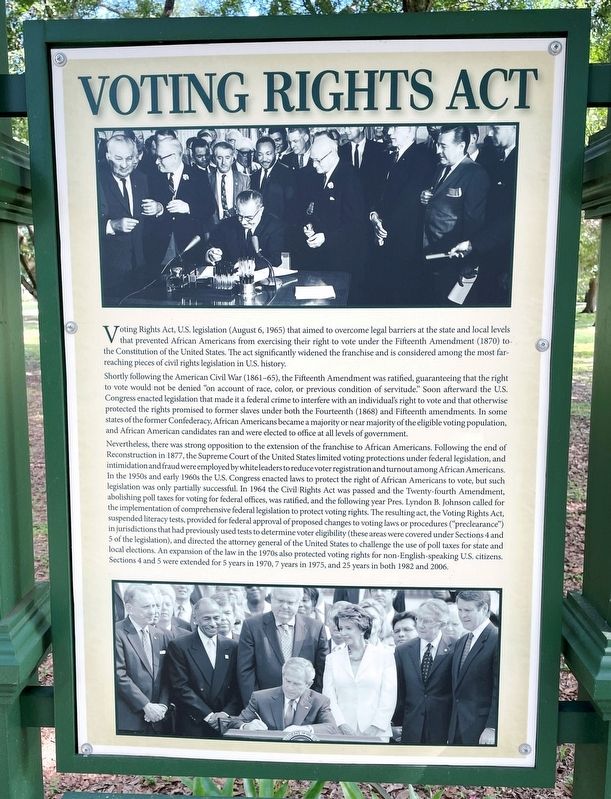 Voting Rights Act Marker image. Click for full size.
