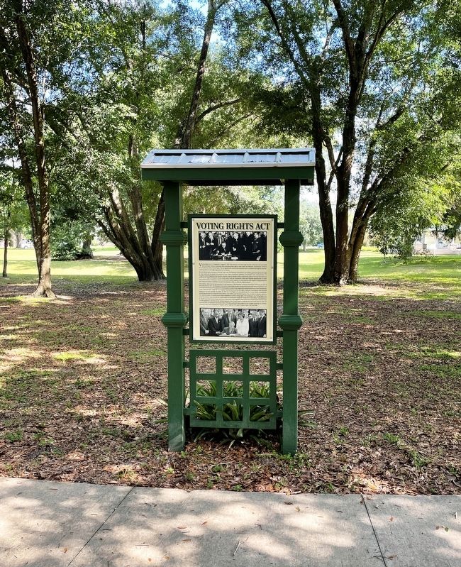 Voting Rights Act Marker. Click for full size. Voting Rights Act Marker image. Click for full size.