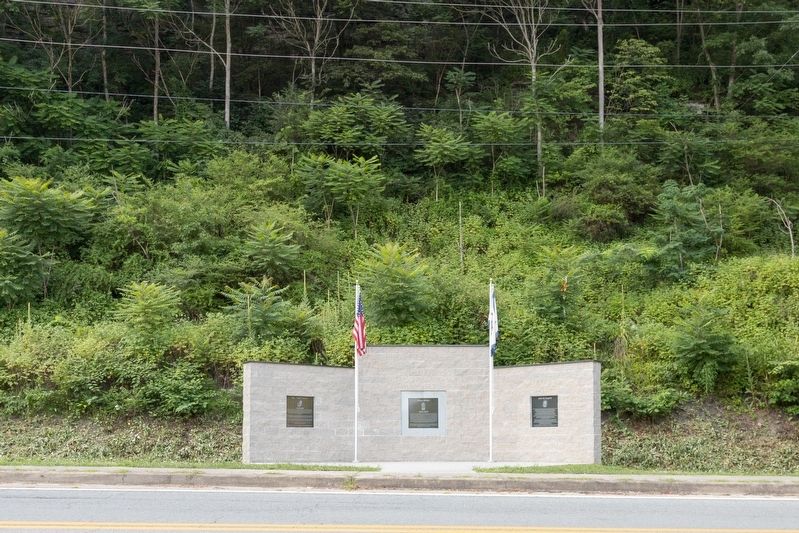 Hatfield-McCoy Trail System Founders Monument. Click for full size. Hatfield-McCoy Trail System Founders Monument image. Click for full size.