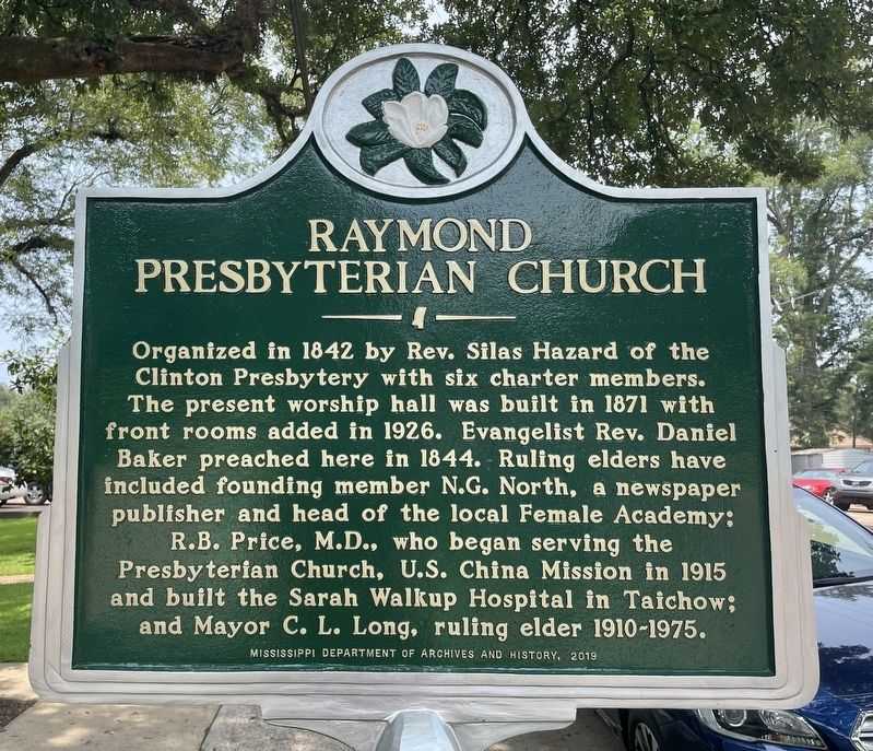 Raymond Presbyterian Church Marker image. Click for full size.