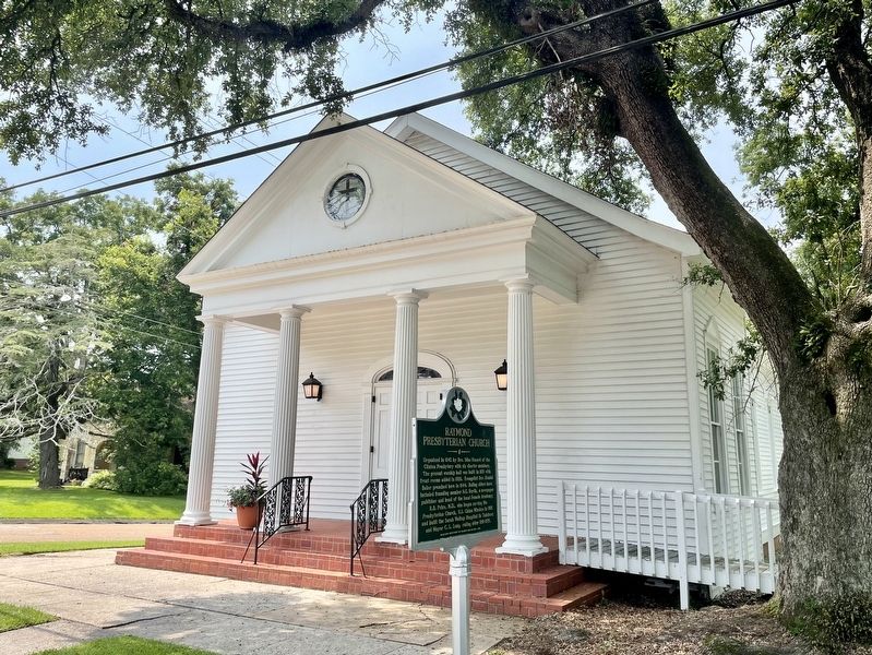 Raymond Presbyterian Church and Marker image. Click for full size.