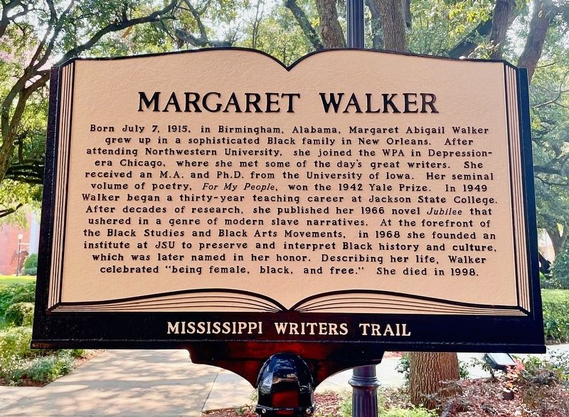Margaret Walker Marker image. Click for full size.