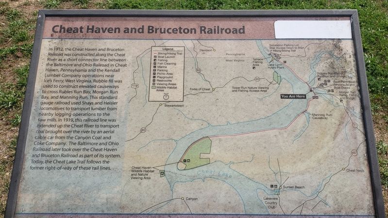 Cheat Haven and Bruceton Railroad Marker image. Click for full size.