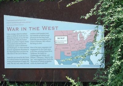 War in the West Marker. Click for full size. War in the West Marker image. Click for full size.