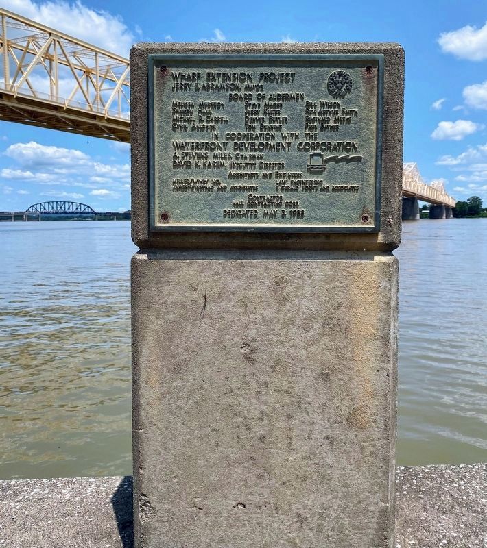 Nearby Wharf Extension Project Plaque image. Click for full size.