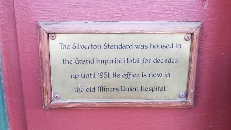 Silverton Standard Marker. Click for full size. Silverton Standard Marker image. Click for full size.