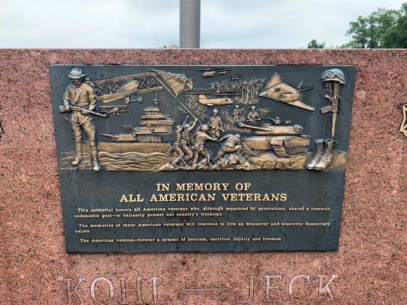 In Memory of All American Veterans Marker image. Click for full size.