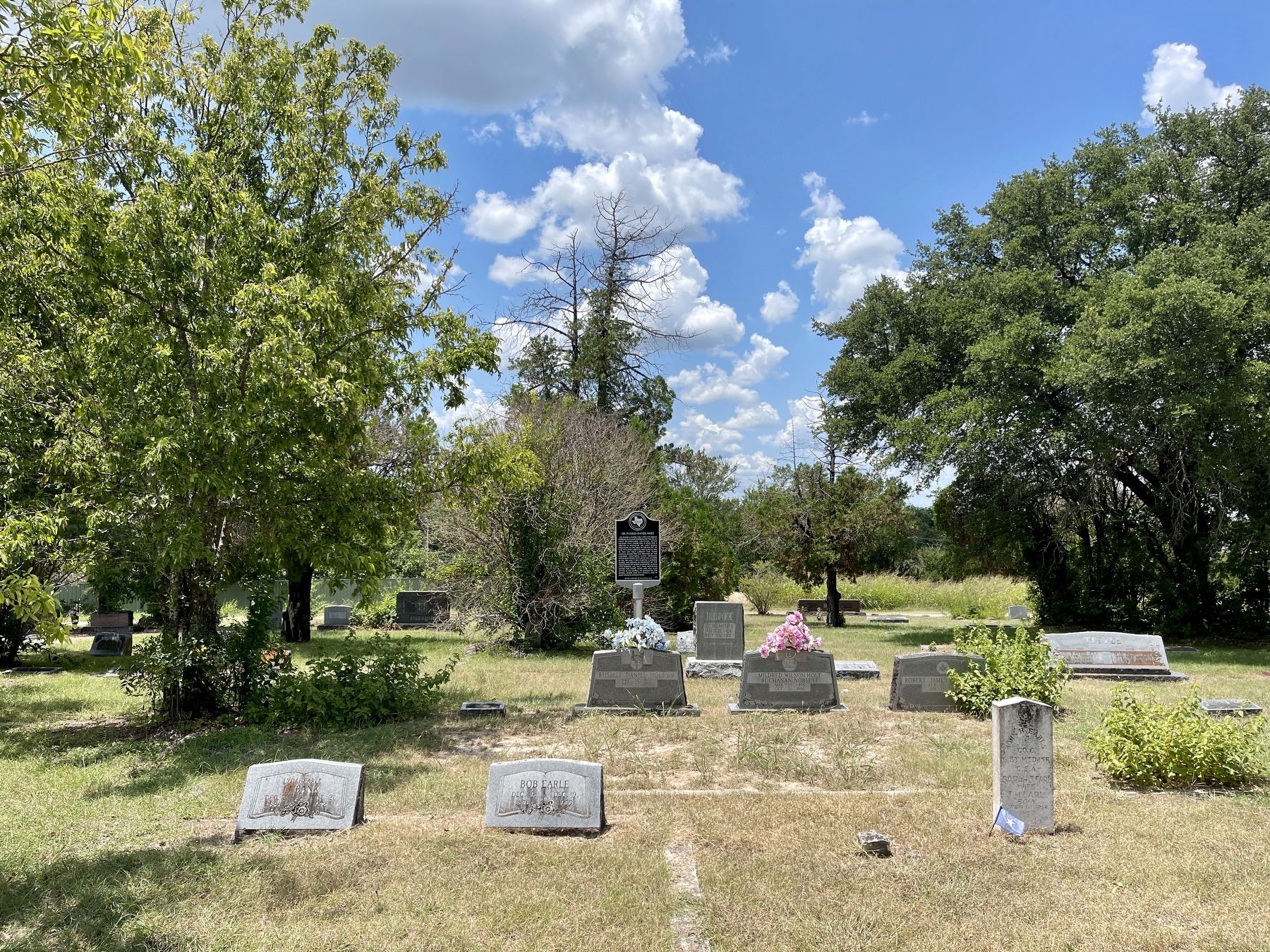Dr. Russell Daniel Holt grave and marker in context image. Click for full size.
