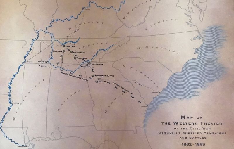 War in the West: Battles and Campaigns Marker detail. Click for full size. War in the West: Battles and Campaigns Marker detail image. Click for full size.