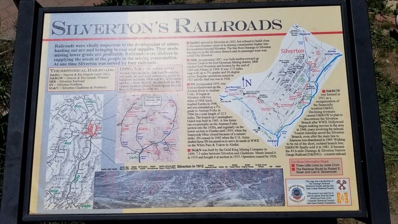Silverton's Railroads Marker image. Click for full size.